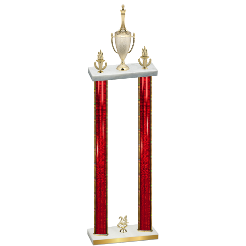 Double Red Glacier Year Chess Trophy