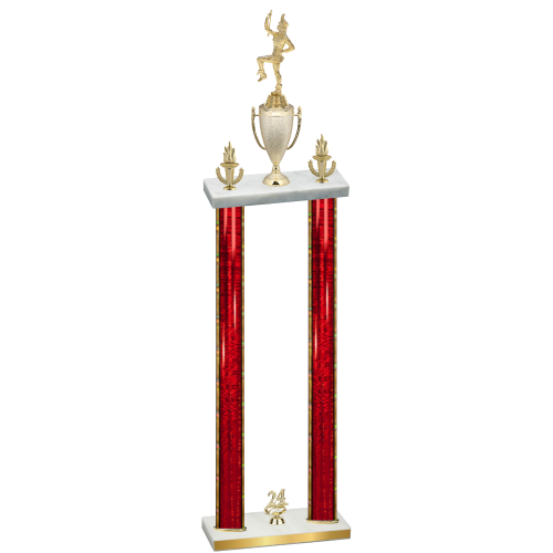 Double Red Glacier Year Majorette Trophy