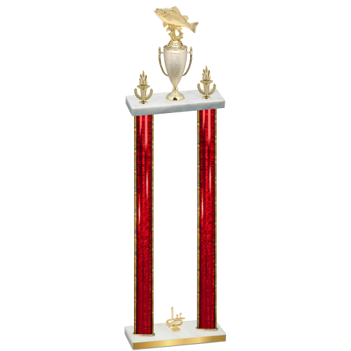 Double Red Glacier First Place Fishing Trophy