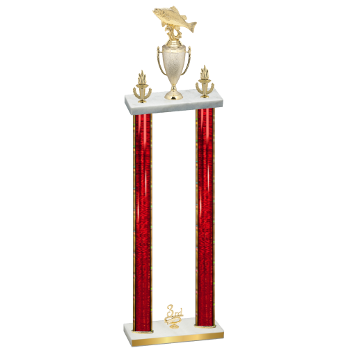 Double Red Glacier Third Place Fishing Trophy
