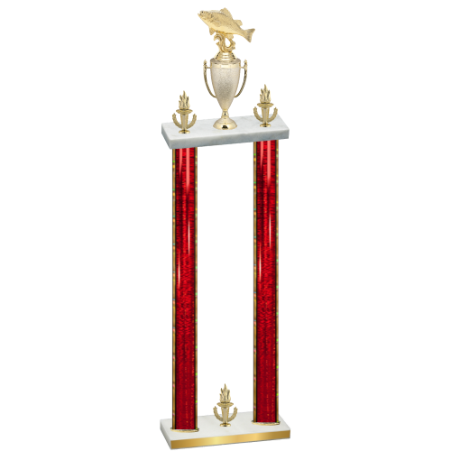 Double Red Glacier Victory Fishing Trophy
