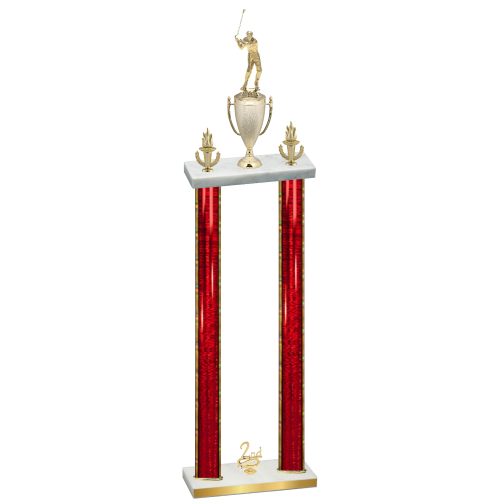 Double Red Glacier Second Place Golf Trophy