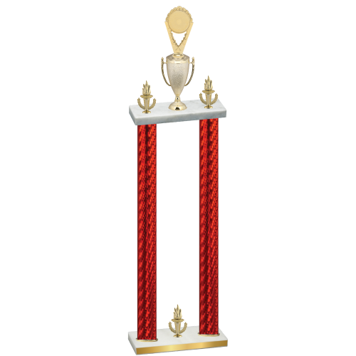 Double Red Carbon Fiber Victory Insert Trophy
