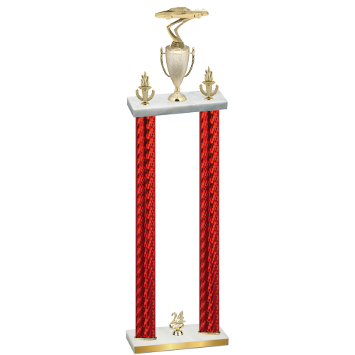 Double Red Carbon Fiber Year Cars Trophy