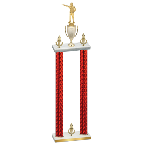 Double Red Carbon Fiber Victory Shooter Trophy