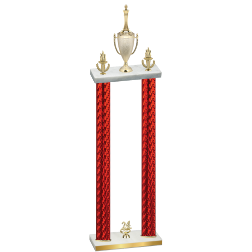 Double Red Carbon Fiber Year Chess Trophy