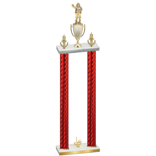 Double Red Carbon Fiber First Place Holiday Trophy