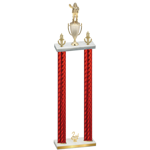 Double Red Carbon Fiber Second Place Holiday Trophy