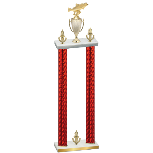 Double Red Carbon Fiber Victory Fishing Trophy