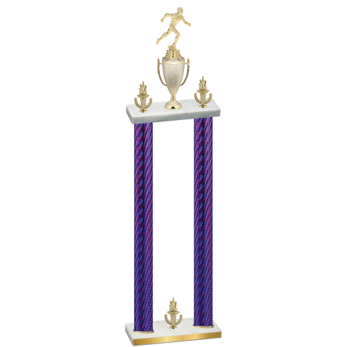 Double Purple Carbon Fiber Victory Running Trophy