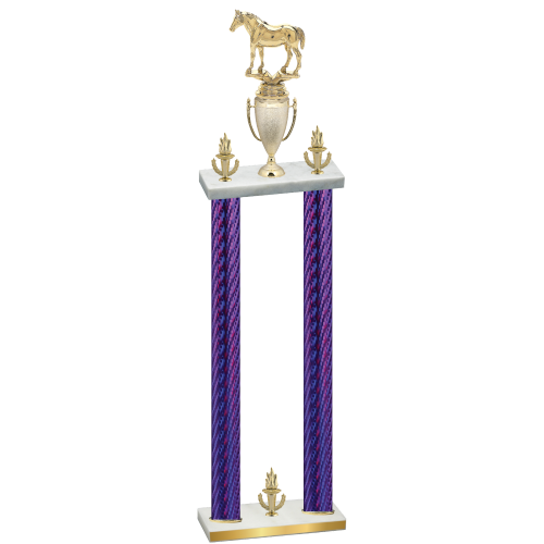 Double Purple Carbon Fiber Victory Horses Trophy