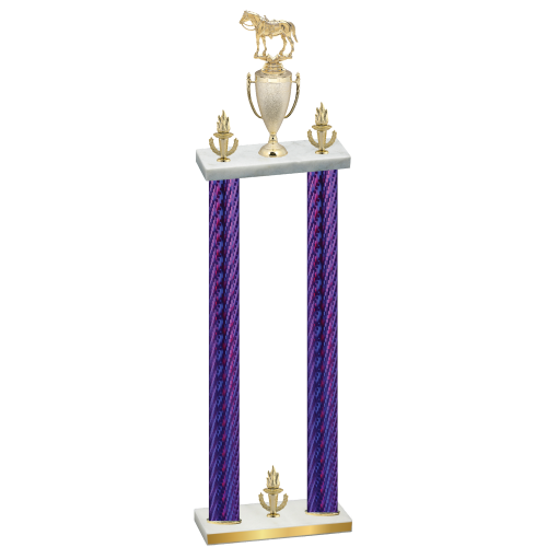 Double Purple Carbon Fiber Victory Horses Trophy