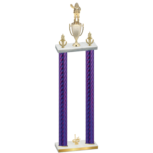 Double Purple Carbon Fiber First Place Holiday Trophy