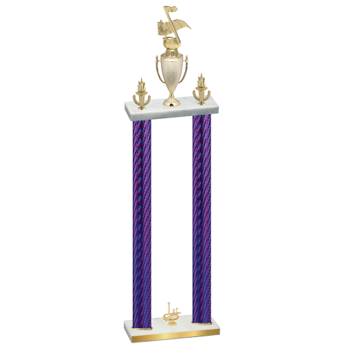Double Purple Carbon Fiber First Place Music Trophy