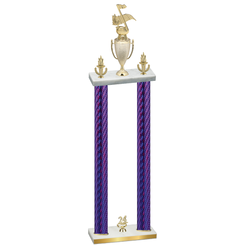 Double Purple Carbon Fiber Year Music Trophy