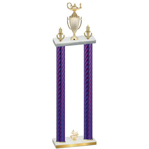 Double Purple Carbon Fiber Fourth Place Academics Trophy