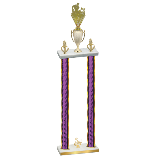 Double Purple Glacier Third Place Rugby Trophy