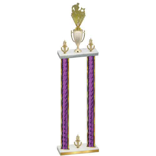 Double Purple Glacier Victory Rugby Trophy