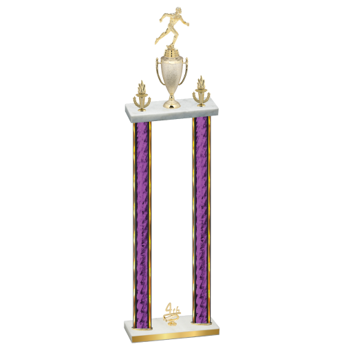 Double Purple Glacier Fourth Place Running Trophy