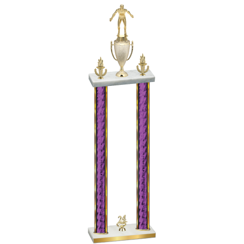 Double Purple Glacier Year Wrestling Trophy
