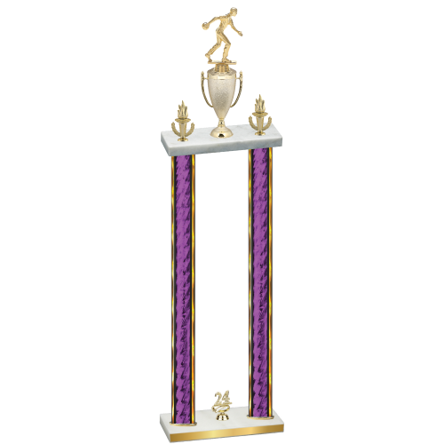 Double Purple Glacier Year Bowling Trophy