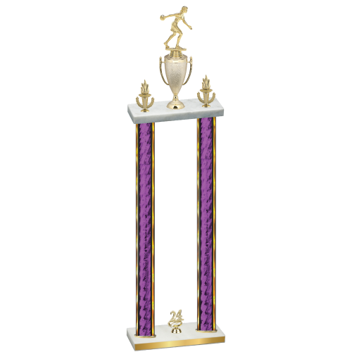 Double Purple Glacier Year Bowling Trophy