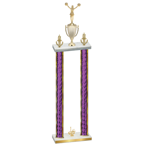 Double Purple Glacier First Place Cheerleading Trophy