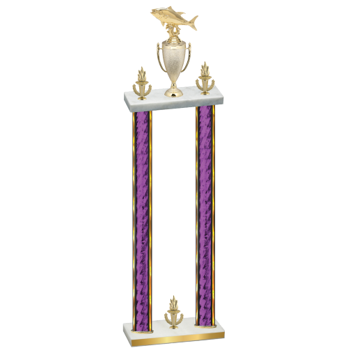 Double Purple Glacier Victory Fishing Trophy