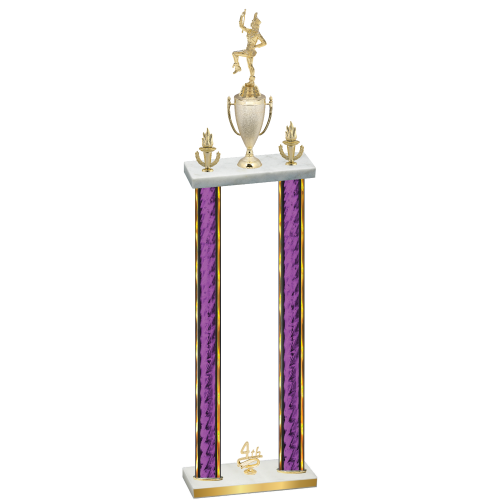 Double Purple Glacier Fourth Place Majorette Trophy