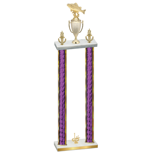Double Purple Glacier First Place Fishing Trophy