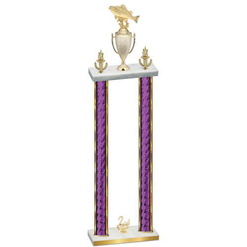 Double Purple Glacier Second Place Fishing Trophy