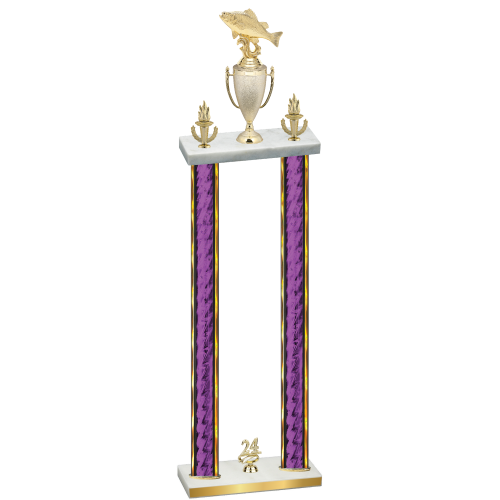 Double Purple Glacier Year Fishing Trophy