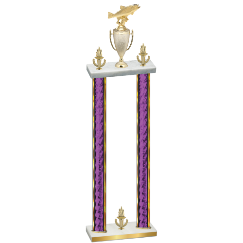 Double Purple Glacier Victory Fishing Trophy