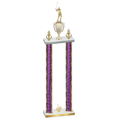 Double Purple Glacier First Place Golf Trophy