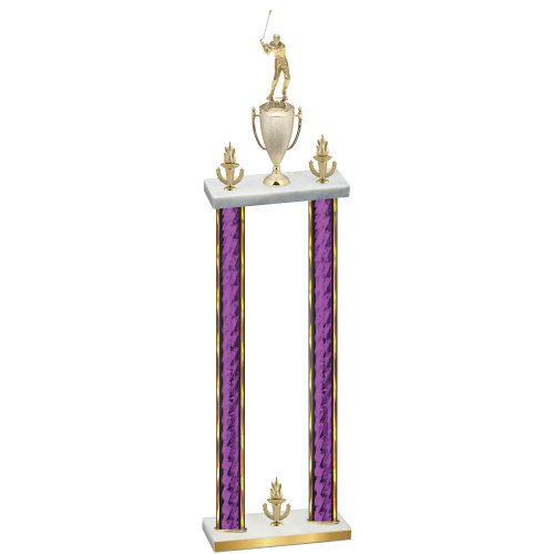 Double Purple Glacier Victory Golf Trophy