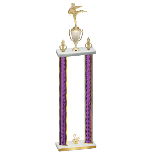 Double Purple Glacier Second Place Karate Trophy