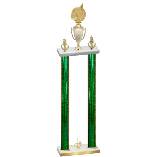 Double Green Glacier First Place Volleyball Trophy