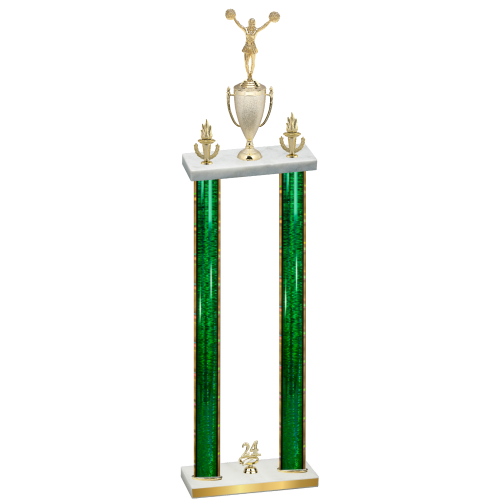 Double Green Glacier Year Cheerleading Trophy