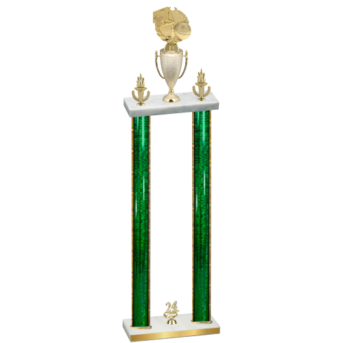 Double Green Glacier Year Basketball Trophy