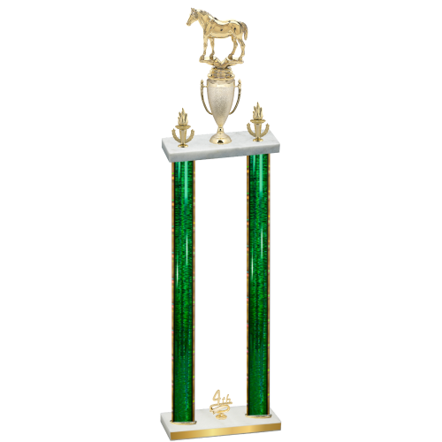 Double Green Glacier Fourth Place Horses Trophy