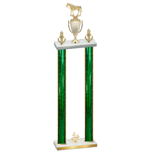 Double Green Glacier Fourth Place Horses Trophy