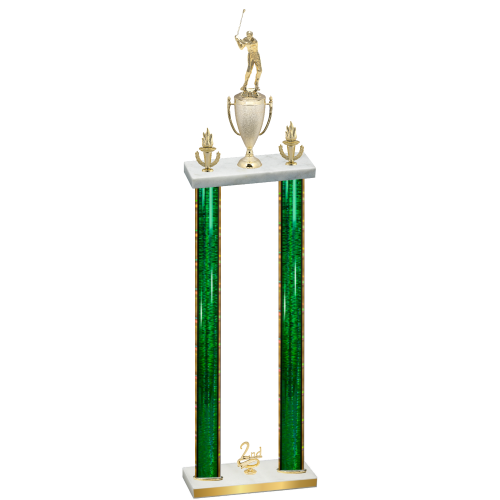 Double Green Glacier Second Place Golf Trophy