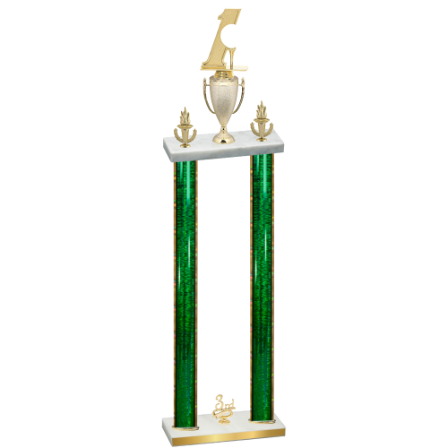 Double Green Glacier Third Place Golf Trophy