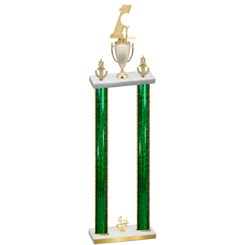Double Green Glacier Fourth Place Golf Trophy