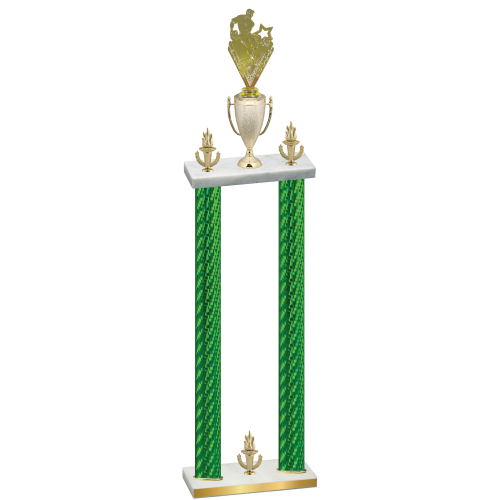 Double Green Carbon Fiber Victory Rugby Trophy