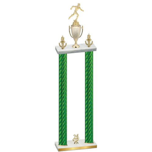 Double Green Carbon Fiber Year Running Trophy