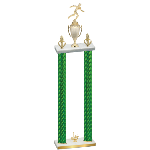 Double Green Carbon Fiber First Place Running Trophy