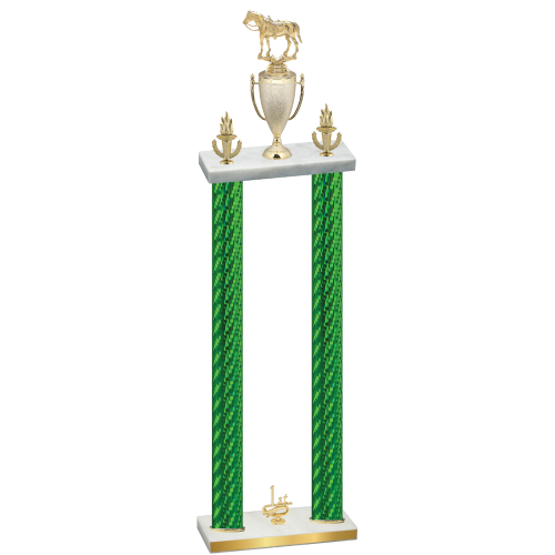 Double Green Carbon Fiber First Place Horses Trophy