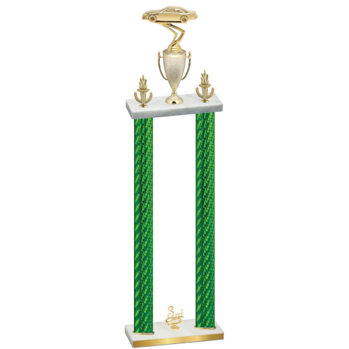 Double Green Carbon Fiber Third Place Cars Trophy