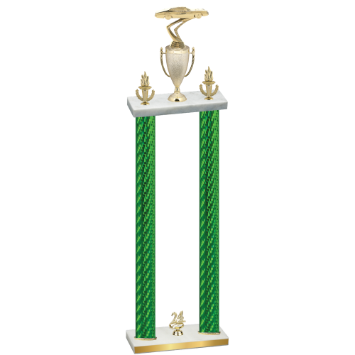 Double Green Carbon Fiber Year Cars Trophy